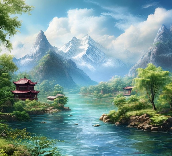 炎炎夏日，画卷般的美丽风景,炎炎夏日，画卷般的美丽风景,诗意,光影,金黄,第1张