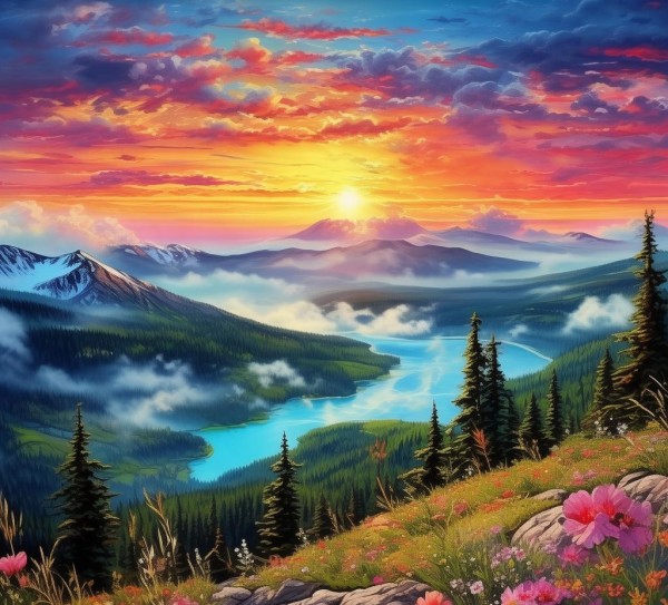 绝美风光尽收眼底,绝美风光尽收眼底,画卷,光影,美好时光,第1张