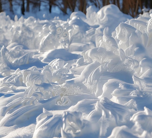 雪域诗篇，银装雪雕艺术盛宴,雪域诗篇，银装雪雕艺术盛宴,画卷,诗意,诗篇,第1张