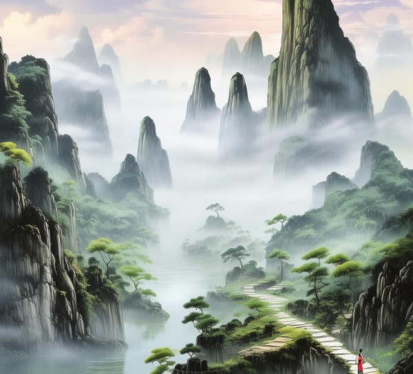 诗意山水画卷之旅，名山胜水的浪漫探险,诗意山水画卷之旅，名山胜水的浪漫探险,画卷,诗意,人间仙境,第1张