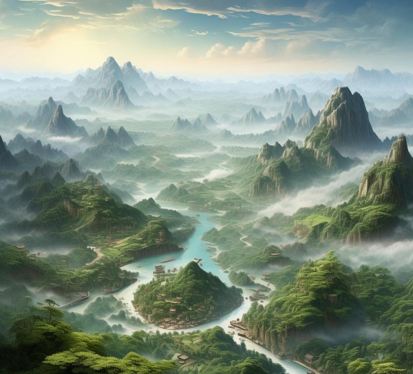 我国山水画卷，自然之美作文素材集锦,我国山水画卷，自然之美作文素材集锦,画卷,田园,第1张