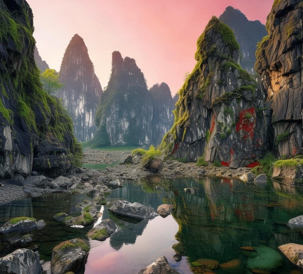 火石寨自然奇观，揭秘贵州的秘境美景,火石寨自然奇观，揭秘贵州的秘境美景,未来,画卷,光影,第1张