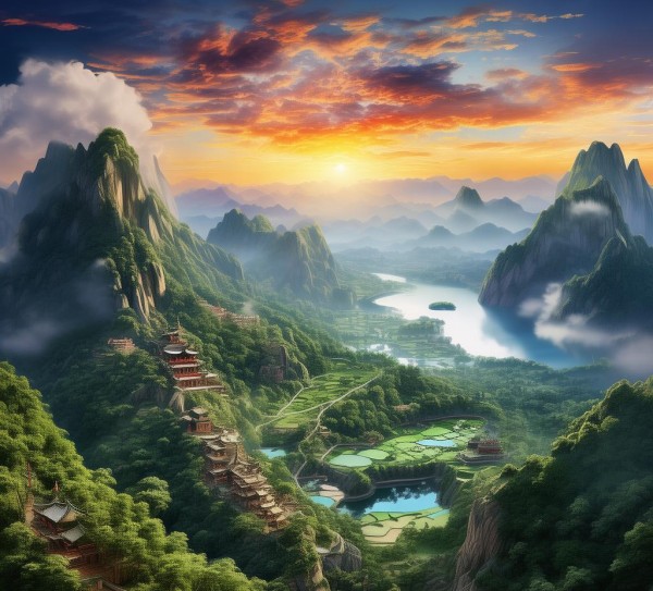 绘就千里美景，深度探寻中国自然风光的无尽魅力,绘就千里美景，深度探寻中国自然风光的无尽魅力,画卷,诗意,生命,第1张