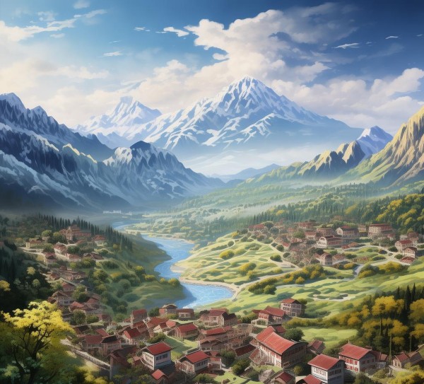 北国风光画卷，家乡的如画美景,北国风光画卷，家乡的如画美景,画卷,生命,金黄,第1张